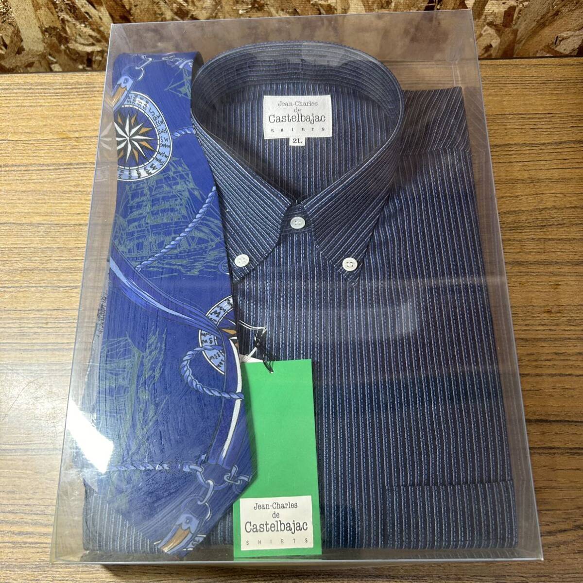 新品 未使用 Castelbajac CARLO PALAZZI ワイシャツ ネクタイ セット サイズ 2L ビジネス ファッション スーツ オフィス _画像7