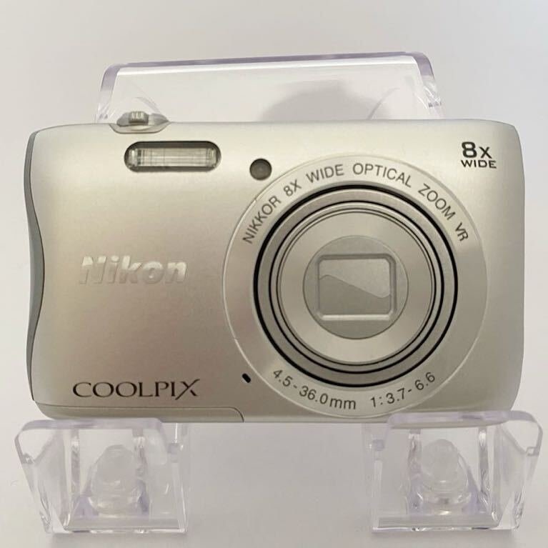 【1円〜】Nikon coolpix S3700 ニコン デジタルカメラ シルバー【ジャンク品】_画像1