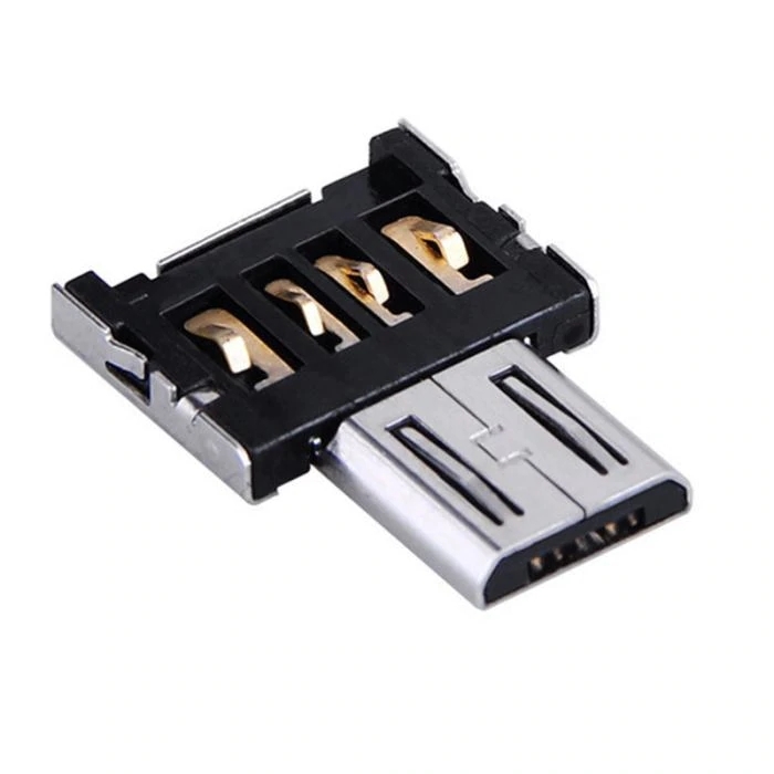 蝮アダプタ404：USB2.0プラグをmicroUSBプラグに変換する金属片.