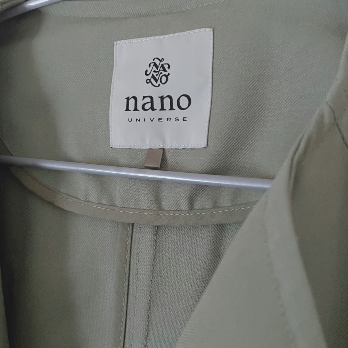 nano universe ナノユニバース ルーシア ツイルノーカラーコート ミント