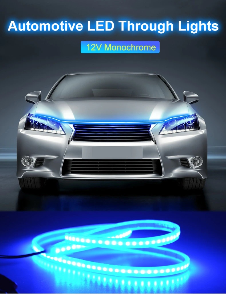 12V LED シリコン チューブ ライト 120cm アイスブルー 青 白 カットOK 防水 アンダー ネオン 腹下 照明 イルミ スモール アイライン 汎用の画像3
