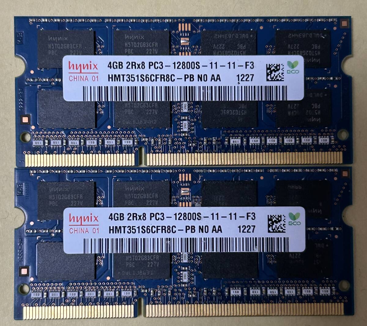 hynix ハイニックス PC3-12800S 4GB×2枚(8GB)_画像1