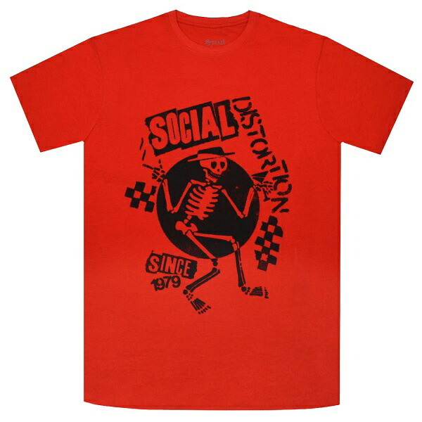 SOCIAL DISTORTION ソーシャルディストーション Speakeasy Checkerboard Tシャツ RED Lサイズ オフィシャル_画像1