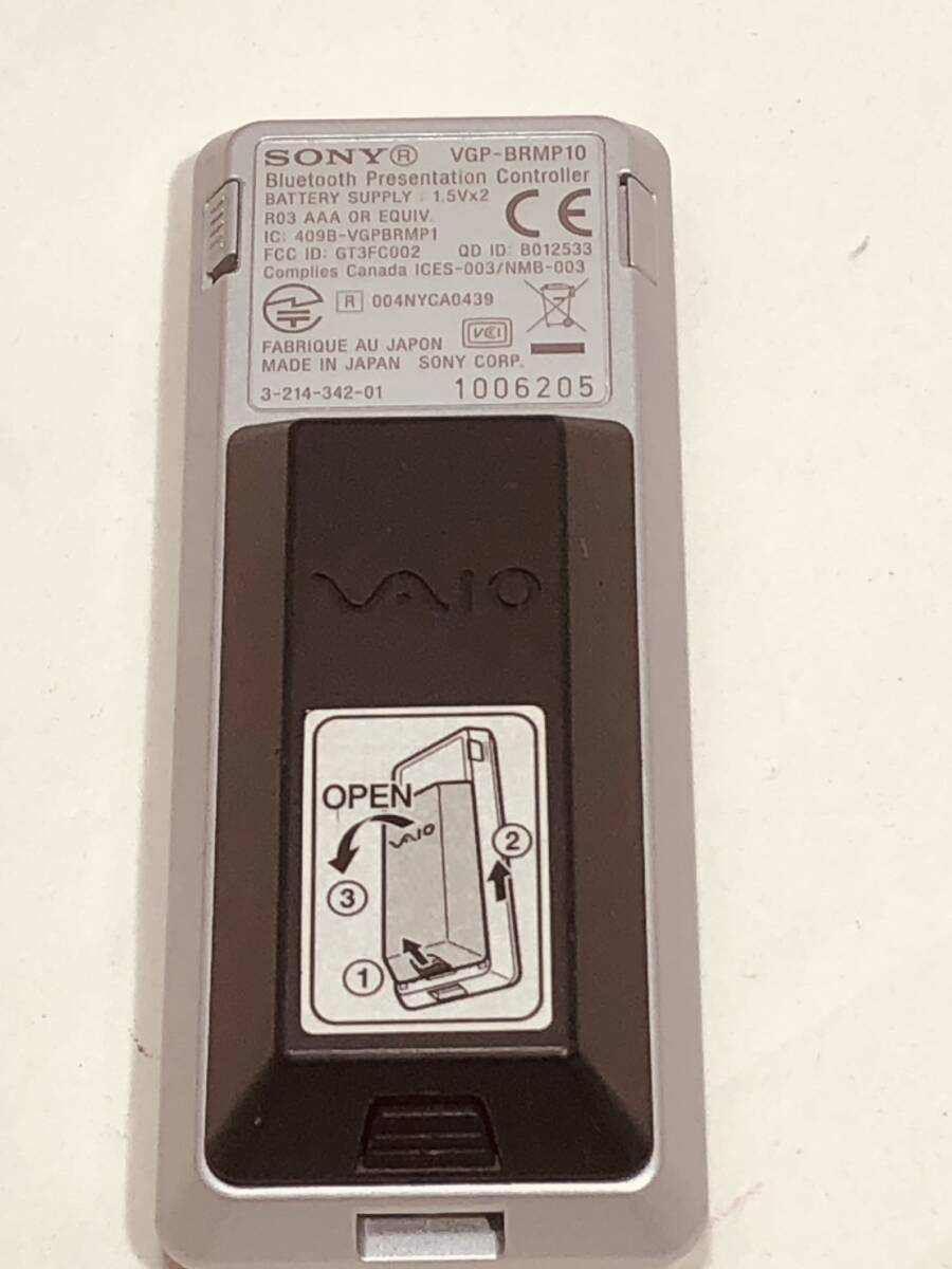 【ソニー 純正 リモコン NO01】動作保証 即日発送 VGP-BRMP10 VAIO/バイオ Bluetooth プレゼンコントローラー