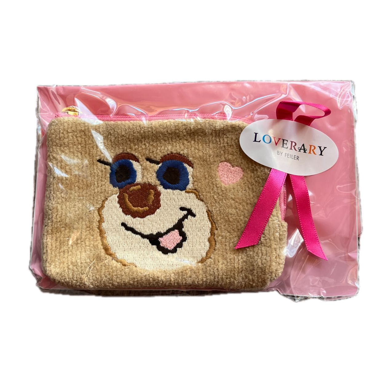 新品未開封LOVERARY by FEILER ドアップテディガール ポーチ ラブラリーバイフェイラー ドアップテディガール ポーチ L/DUG