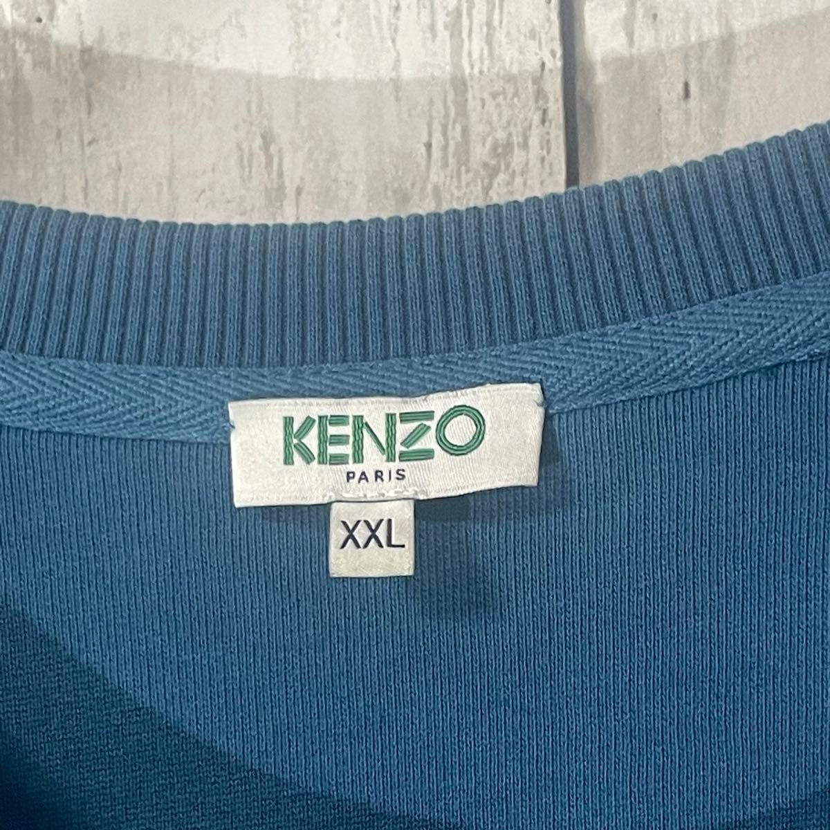 【入手困難】KENZO ケンゾー タイガー刺繍 希少カラー 虎刺繍 タイガーロゴ入り スウェット 美品 XXL