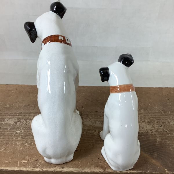 C5093. ビクター. ニッパー 犬. 置物. 陶器製 + ソフビ製. 5点 まとめ. インテリアの画像3