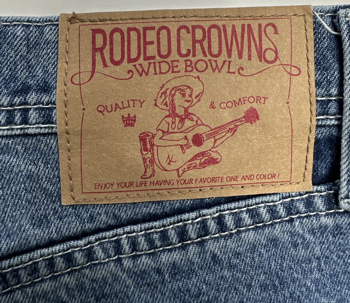 【美品】ウ24☆RODEO CROWN ロデオクラウン ダメージデニム　ジーンズ　パンツ　sizeM 青/ブルー　コットン100% ボトムス♪_画像8