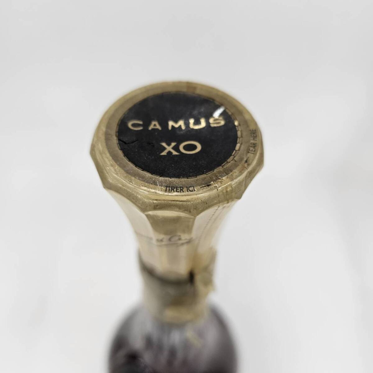 E35002(042)-607/YK5000　酒　CAMUS XO　COGNAC　BRANDY　カミュ　コニャック　ブランデー　ロングネック　1000ml_画像9