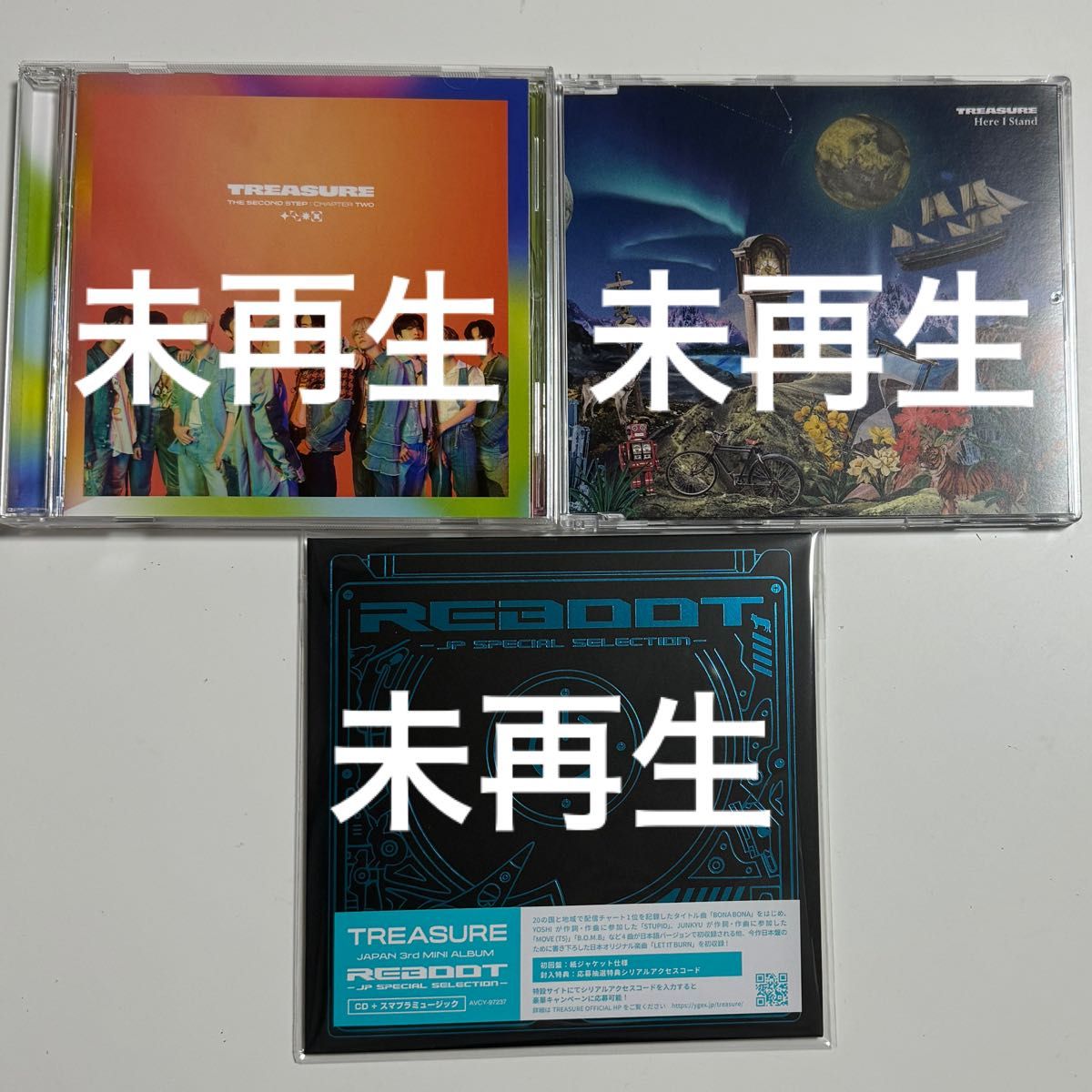 TREASURE アルバム ミニアルバム reboot jp here i stand ヒアスタ Hello CD