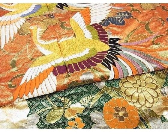 極上　色打掛　刺繍　鳳凰草花文　暈し染め　正絹　金彩　金糸　平安　結婚式　着物　和装　婚礼　神社挙式　花嫁衣装