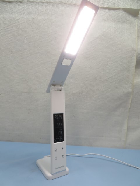 高さ最長54.0㎝★ドウシシャ DL-R108WH LEDデスクライト LuminousLED USBケーブル/アダプター付き 動作品 92824★！！ _画像1