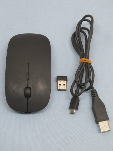 ★ワイヤレスマウス 2.4G+Bluetooth PC用品 レシーバー/USB充電ケーブル付き 動作品 92962★！！_画像1