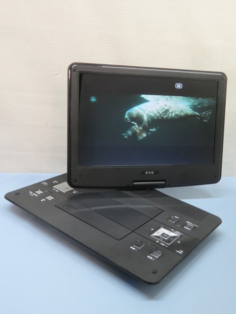 13.3型★(株)ヒロコーポレーション HTA-PD13FS ポータブルDVDプレーヤー ブラック フルセグ MiniB-CASカード青付き 動作品 92964★！！_画像3