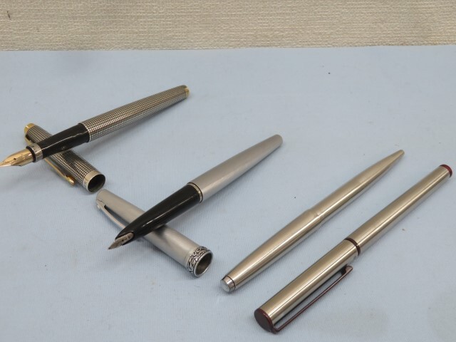 4本セット●●PARKER/SHEAFFERなど PARKERペン先14K 万年筆＆ボールペン 筆記具 文房具 USED 92445●●！！_画像1