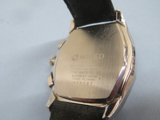 *WIRED 7T92-0NZ0 наручные часы SEIKO кварц аналог Date хронограф 2 стрелки Wired Seiko батарейка заменена 92800*!!