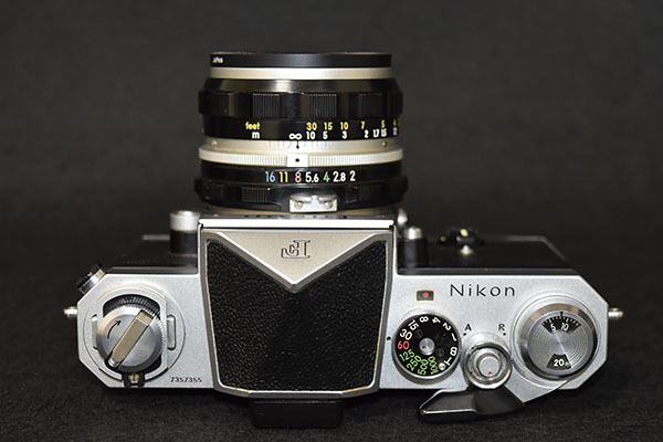 【光成】「Nikon　F・アイレベル・シルバー」NIKKORーH・AUTO１：２・F＝50㎜・２０９２４９１・稼働品_画像4