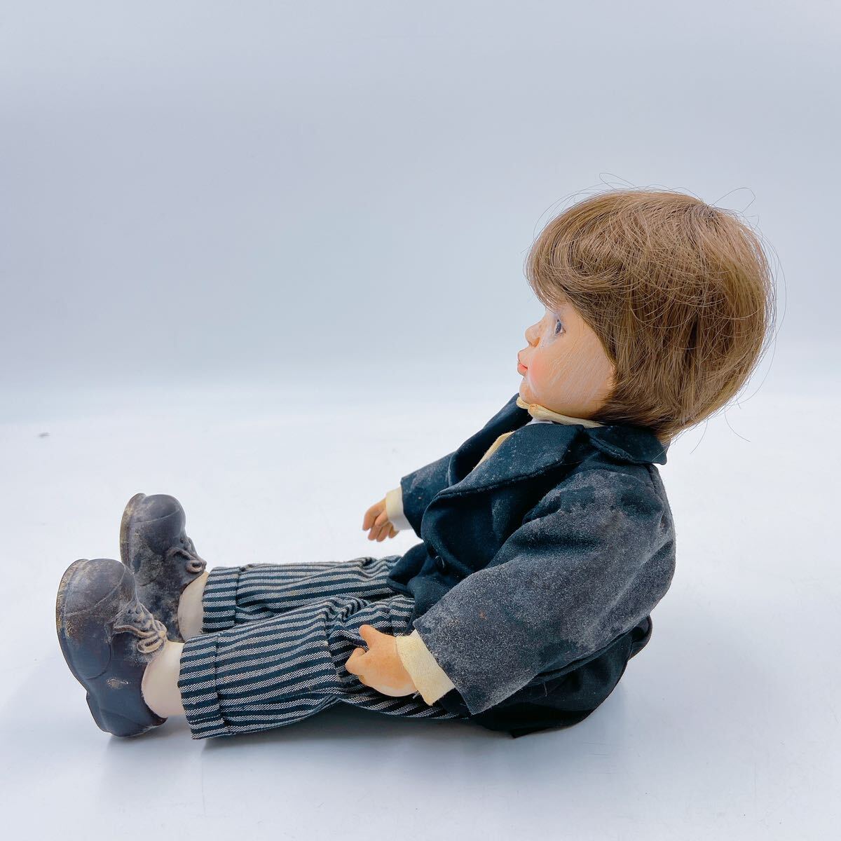 3C018 ANRI アンリ イタリア ウッドドール 木彫り 人形 置き物 Sarah Kay 男の子_画像3