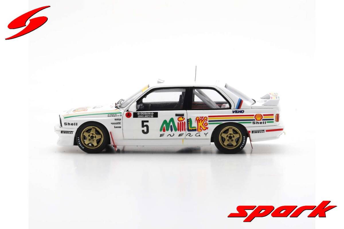 ■スパークモデル 1/43 1988 BMW M3 (E30) #5 A.バタネン 1000湖ラリー_画像2