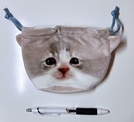 *THE CAT/ кошка / лицо сумка / Scottish складной ( серебряный )/ не использовался прекрасный товар 
