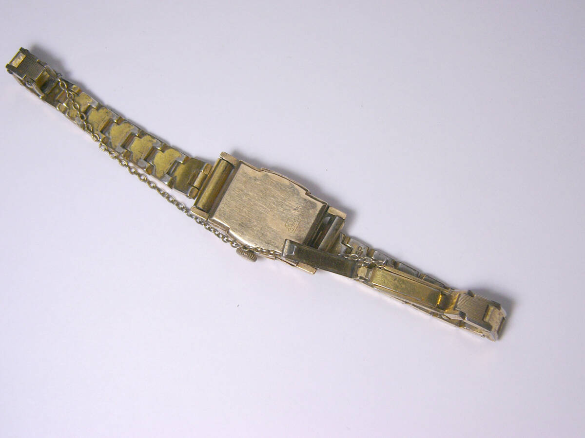 金無垢☆K18ケース スイス製 DEN-RO レディースウォッチ 750 18金 スクエア 角形 腕時計 ジャンク