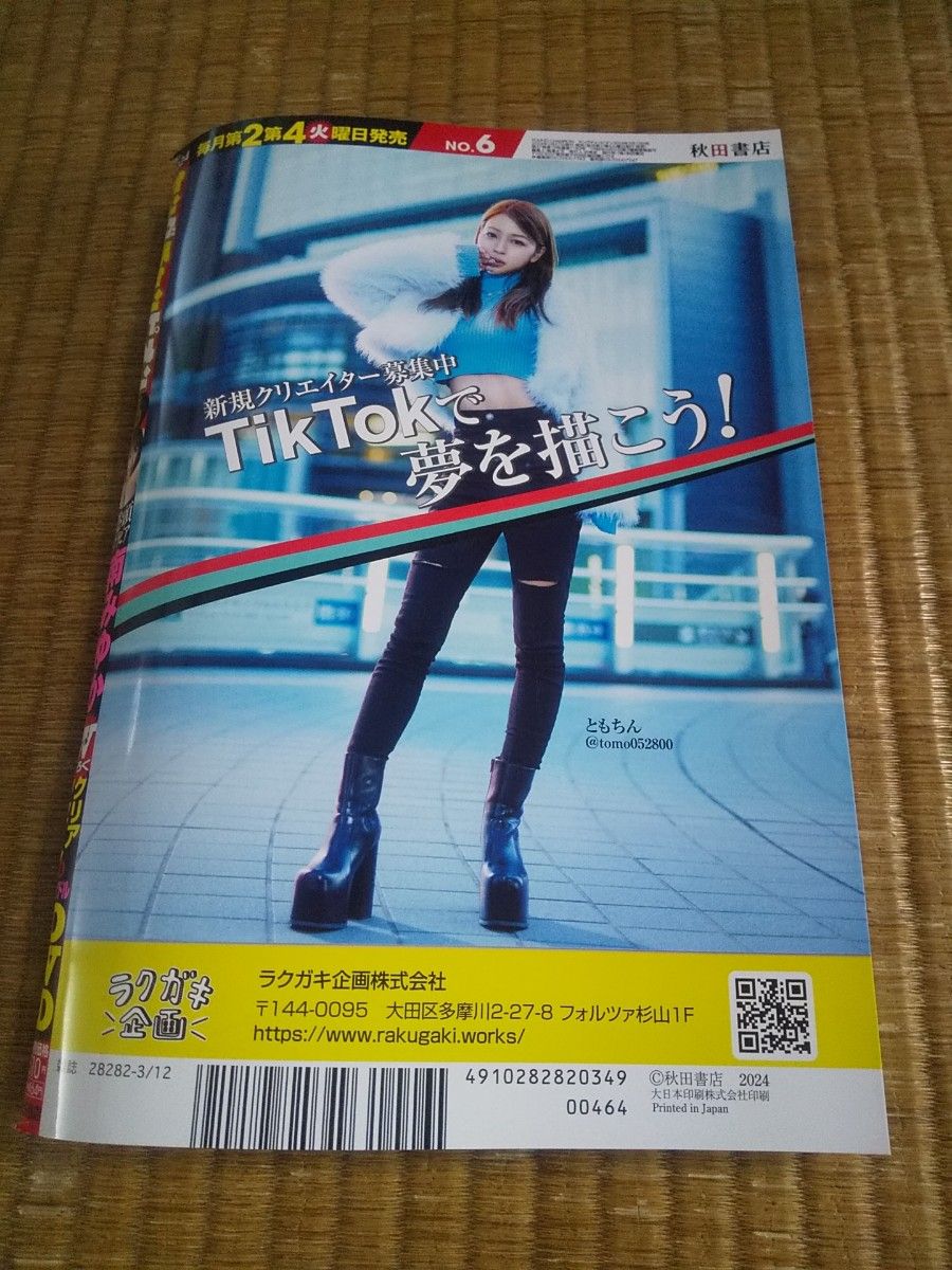 応募券無し ヤングチャンピオン 2024年6号 DVD付 南みゆか 高鶴桃羽