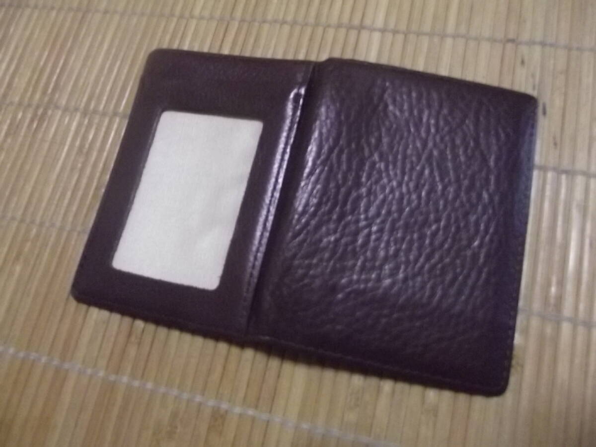 まとめて即決！牛革レザー製 茶色 DUAL PASS カードケース の画像3