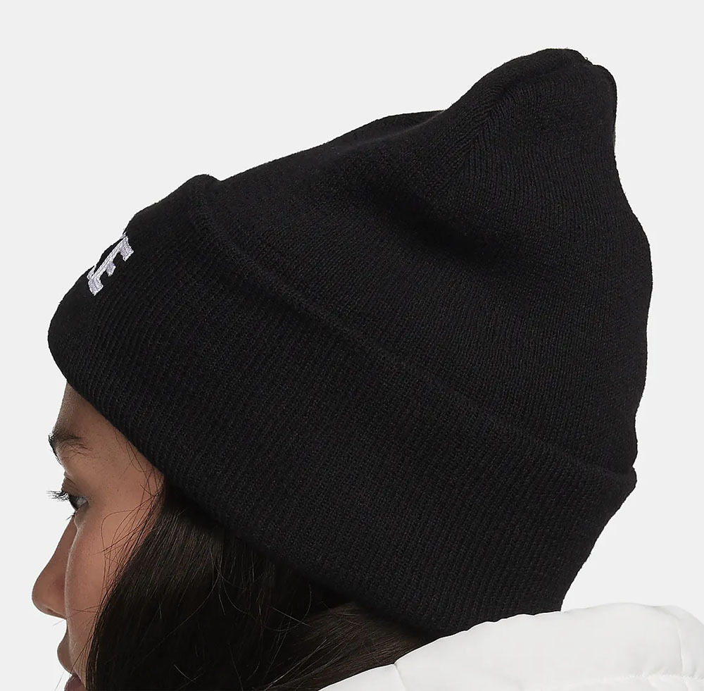 NIKE ピークビーニー ブラック ワンサイズ FJ6287-010 ナイキ ニットキャップ帽子 黒 の画像2