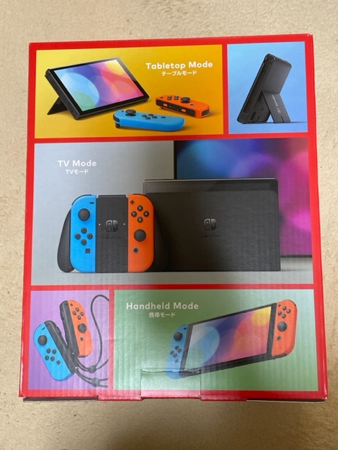 新品未開封 有機ELモデル Nintendo Switch (有機ELモデル) Joy-Con(L) ネオンブルー/(R) ネオンレッド HEG-S-KABAA 4902370548501 未使用品_画像2