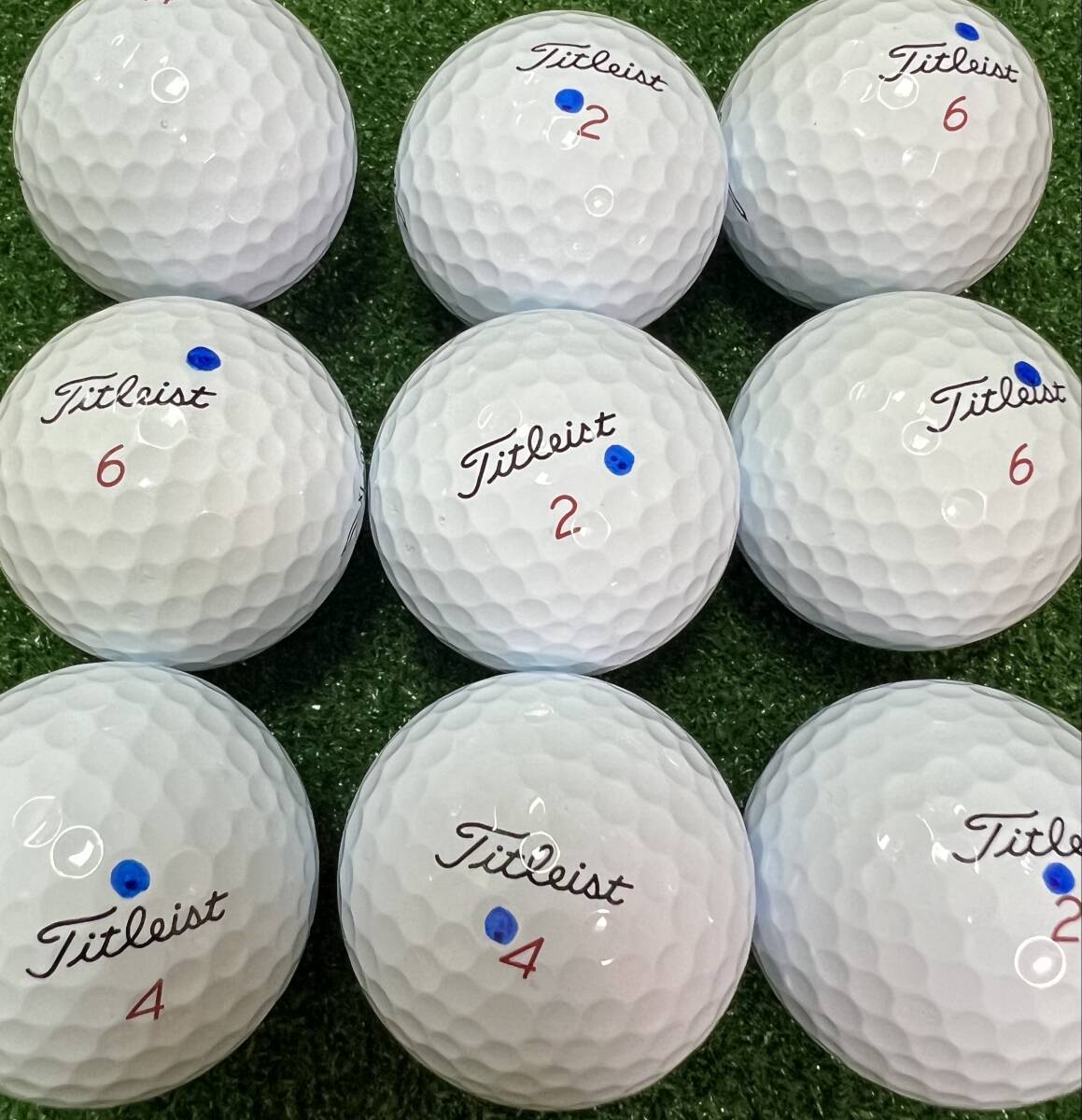 23年モデル　タイトリスト【Titleist】PRO V1x【ホワイト】 ３ホール使用球　60個_画像3