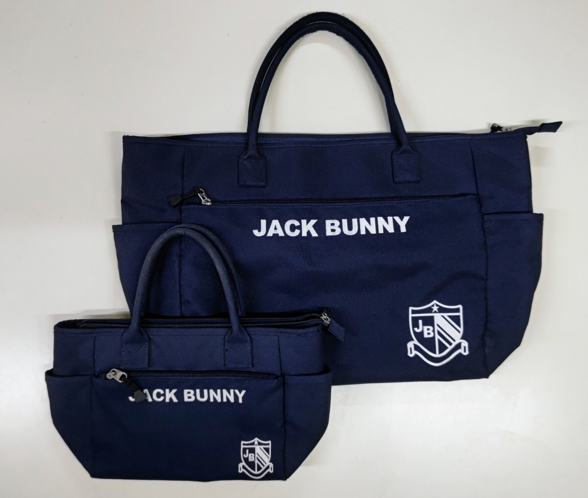 ★PEARLY GATES パーリーゲイツ　Jack Bunny!! ジャックバニー ２WAYロッカーバック＆カートバックセット　紺_画像1