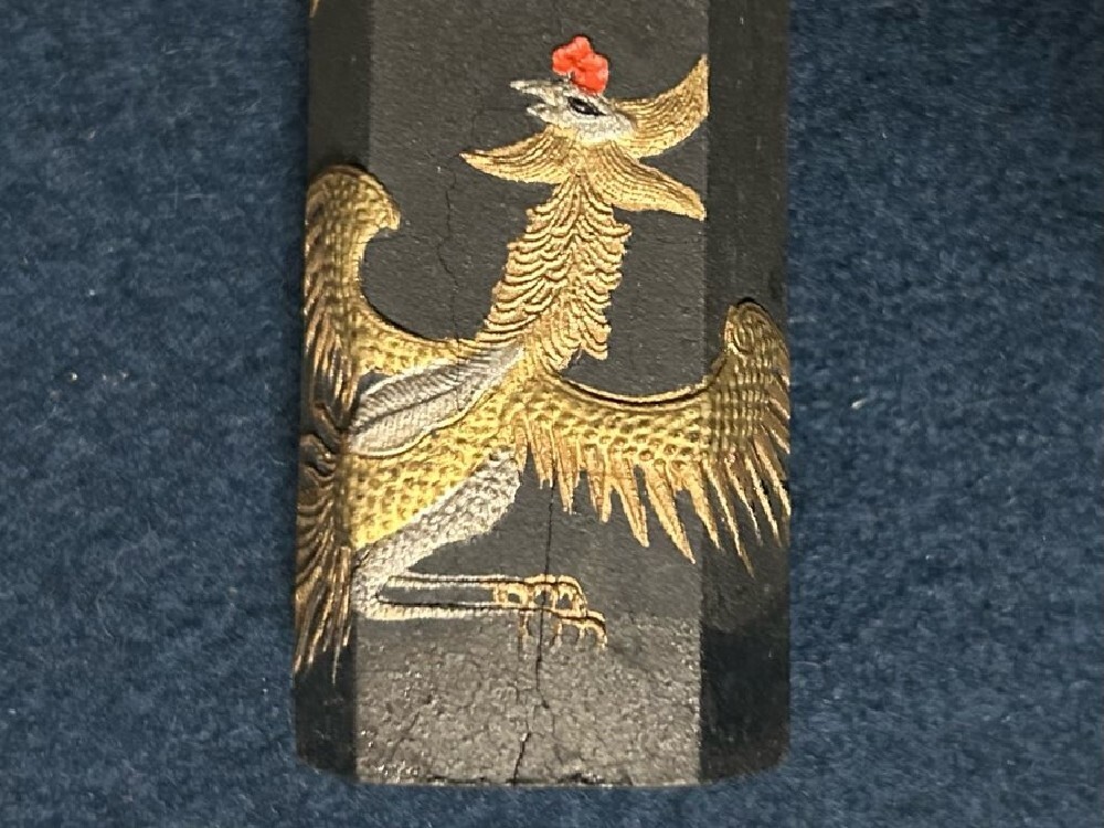 蒼珮室墨 中国書画墨 古墨 龍翔鳳舞 約17.4cm 墨本体210g 硝子布箱 唐墨 中国墨