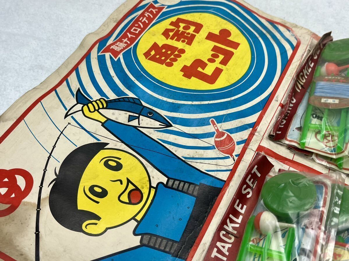  Showa Retro рыба рыболовный комплект 24 есть картон высококлассный нейлон шелковая нить s Lee кольцо игрушка фирма подлинная вещь сделано в Японии нераспечатанный товар мертвый запас дагаси магазин 