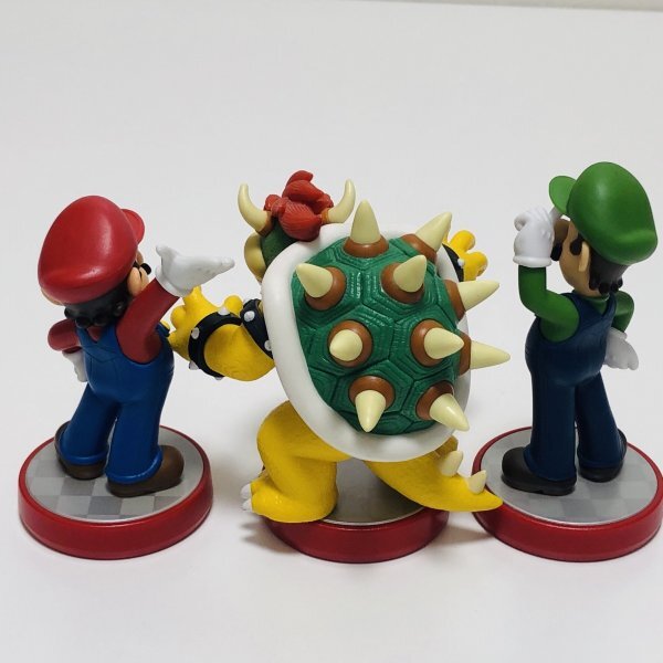 M5655 ●中古 美品 即決●amiibo マリオ ルイージ クッパ (アミーボ スーパーマリオシリーズ) ●SUPER MARIO (Super Mario Series)_画像6