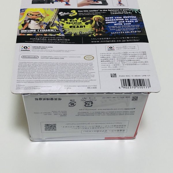 M5691 ●新品 未開封 即決●amiibo インクリング イエロー (アミーボ スプラトゥーン3 黄色 イカガール) ●Splatoon / Inkling (Yellow)_画像8