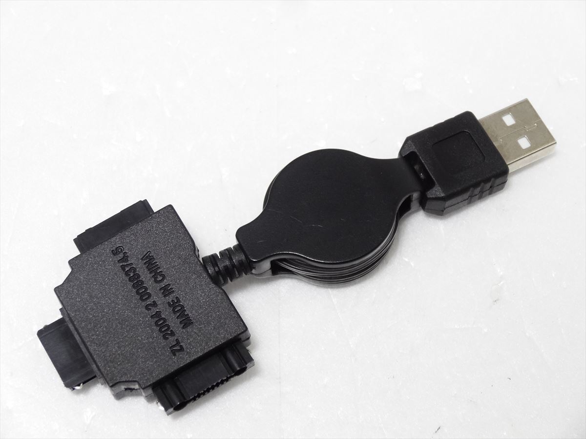 美品　PDC USB 充電ケーブル ガラケー 用 三又 3in1充電器 docomo vodafone TU-KA mova 等用 送料140円　539_画像2