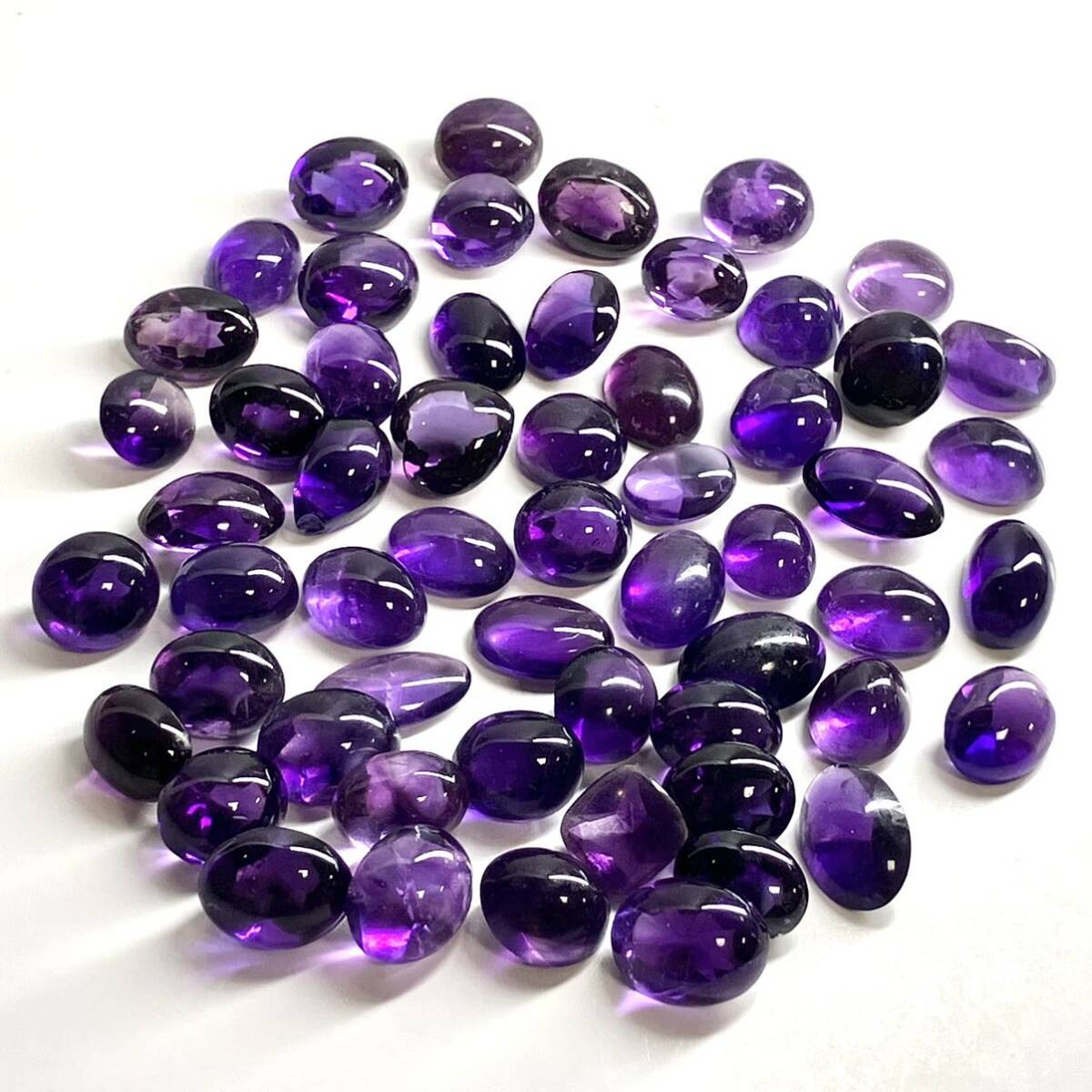 大量!!［天然アメジストおまとめ300ct］M ◎ ルース 裸石 宝石 ジュエリー jewelry amethyst 紫水晶 _画像4