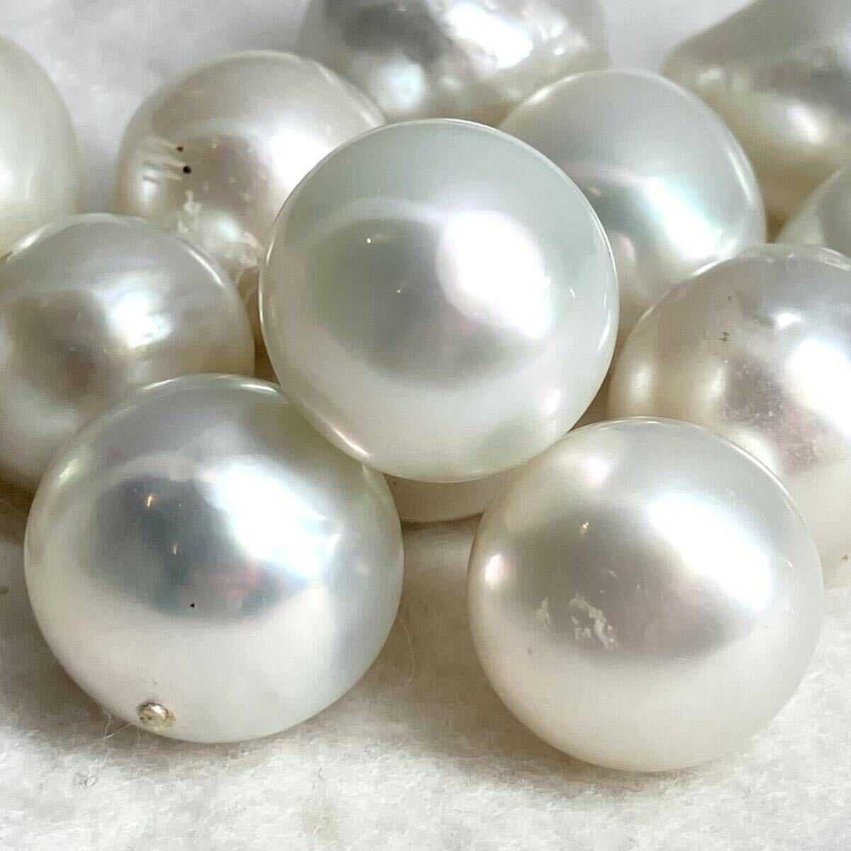 ［南洋白蝶14点おまとめ］M 50g/250ct 約11.5-23mm珠 pearl パール 本真珠 ジュエリー jewelry 裸石 宝石 pearl_画像1