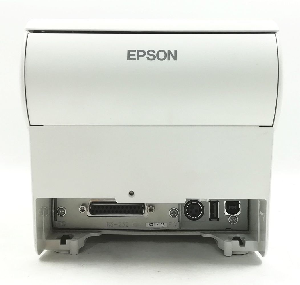 ▼■複数品【ACアダプタ付き】EPSON TM-T88VI MODEL M338A ホワイト レシートプリンター USB/LAN/RS-232 紙幅80mm 動作OK【H23092614】_画像6