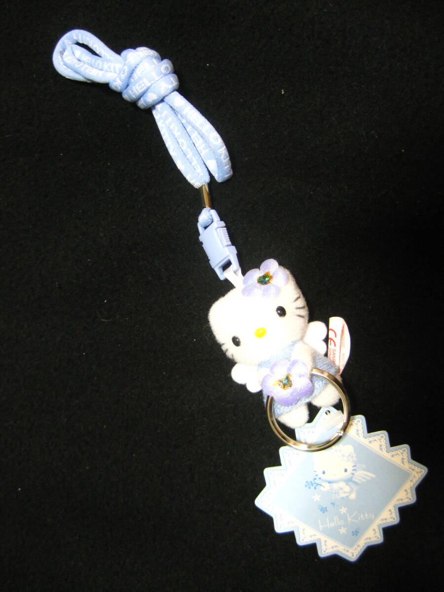 2000年レア 海外限定 ハローキティ Hello Kitty エンジェル キティ 天使 マスコット 付 ストラップ サンリオ タグ付きの画像2