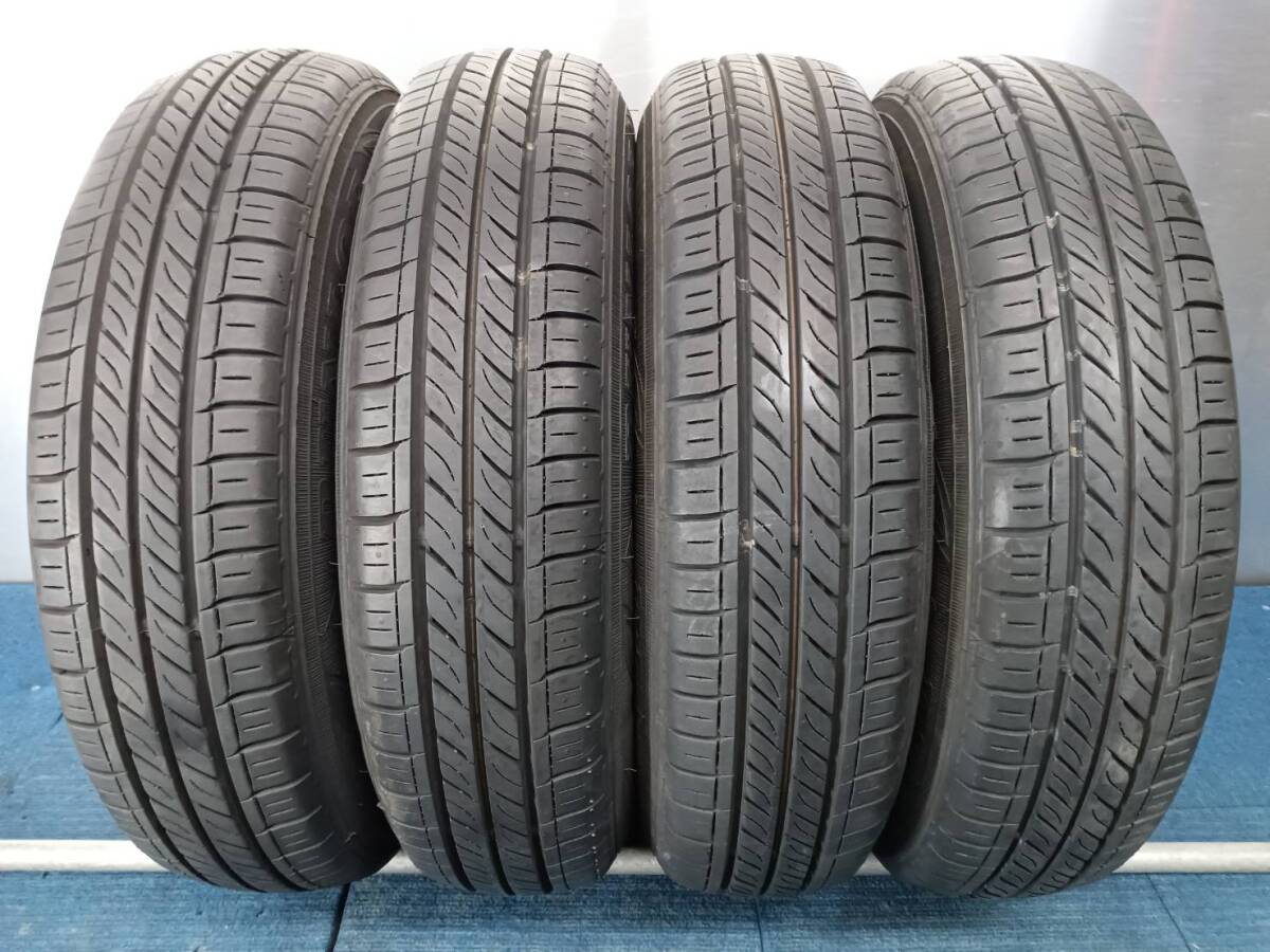 ★8.5-9分山★20年製★ ダンロップENASAVE EC300 145/80R13 スチールホイール 13×4J 4H-100 4本セット 軽自動車等 E337の画像2