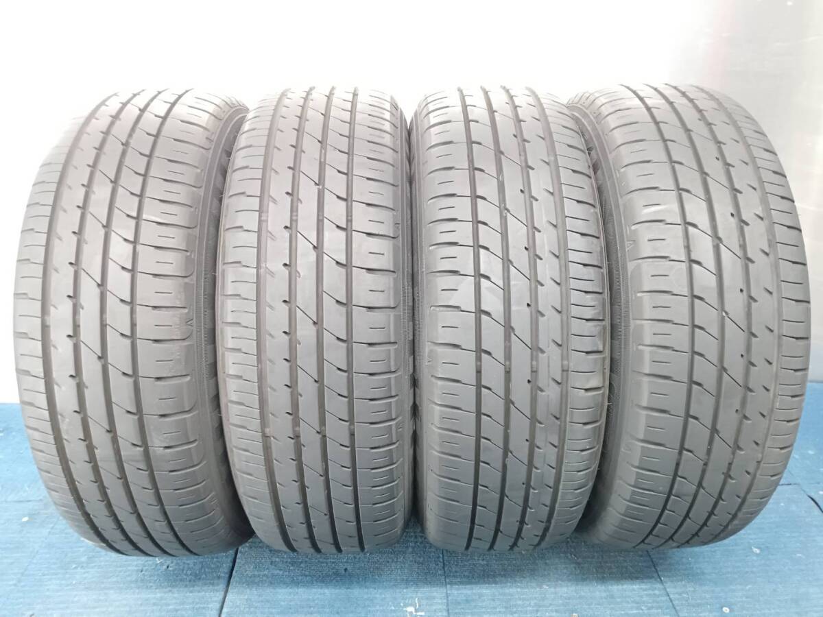 ★8分山★18年製★ ダンロップENASAVE RV504 195/60R16 社外ホイール 16×6.5J +48 5H-100 4本セット ウィッシュ・レガシィ等 E428の画像2