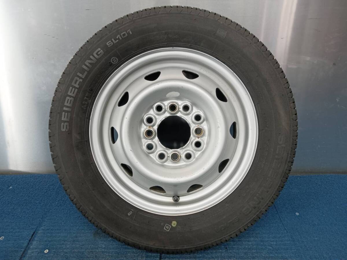 ★7-8分山★20年製★ SEIBERLING SL101 145/70R12 マルチスチールホイール 12×3.5J 4H-100/110/114.3 4本セット E519の画像5