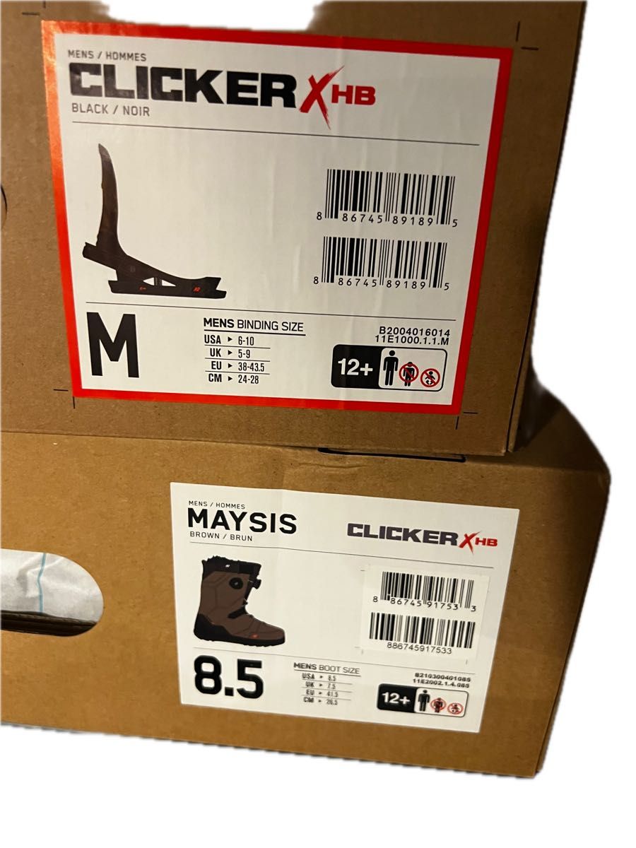 K2 CLICKER XHB K2 MAYSIS XHB 26.5cm ブーツ&ビンディングセット 22-23 ステップイン