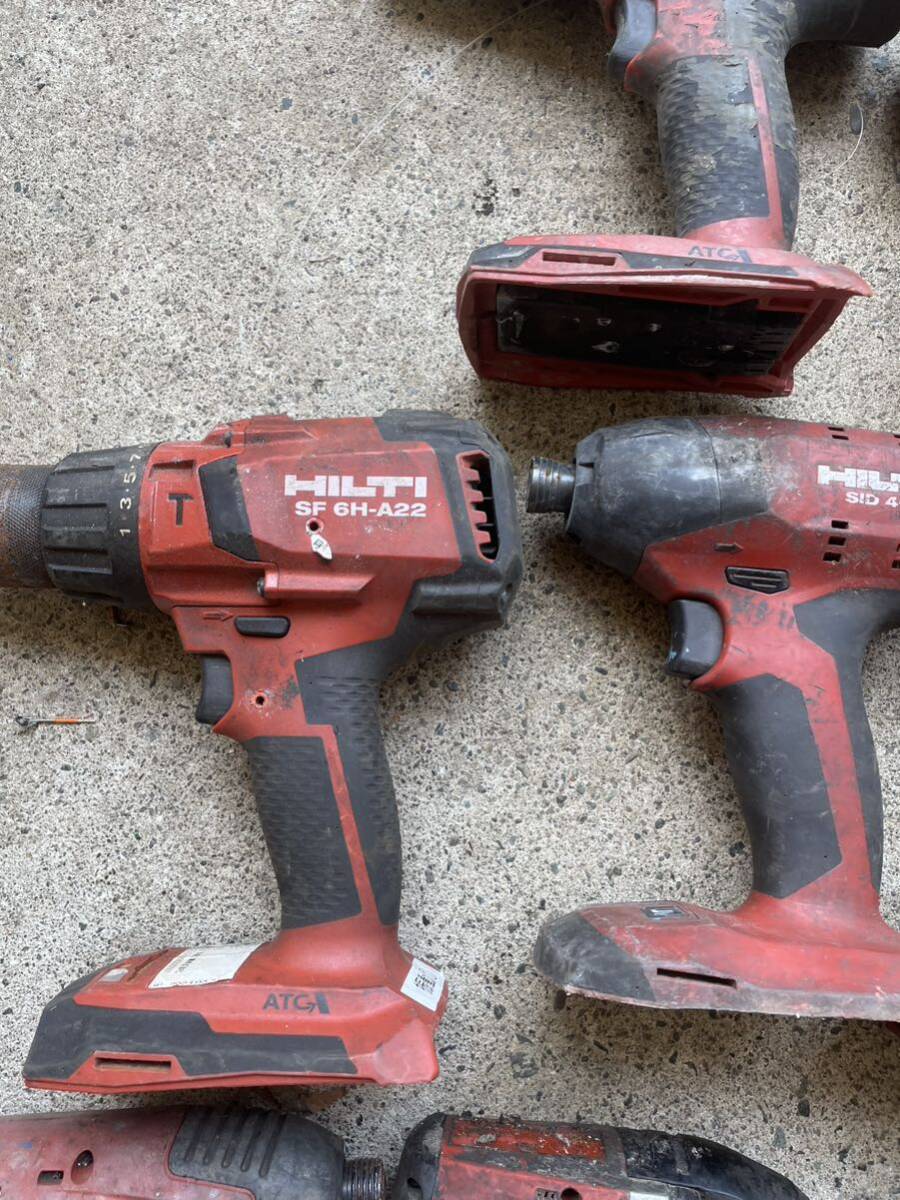 電動工具 充電式 RYOBI HITACHI HILTI SFH 22-A SID 121-A SF-6H-A22 SIW 9-A22 SID 14-A 19台まとめて売る_画像6