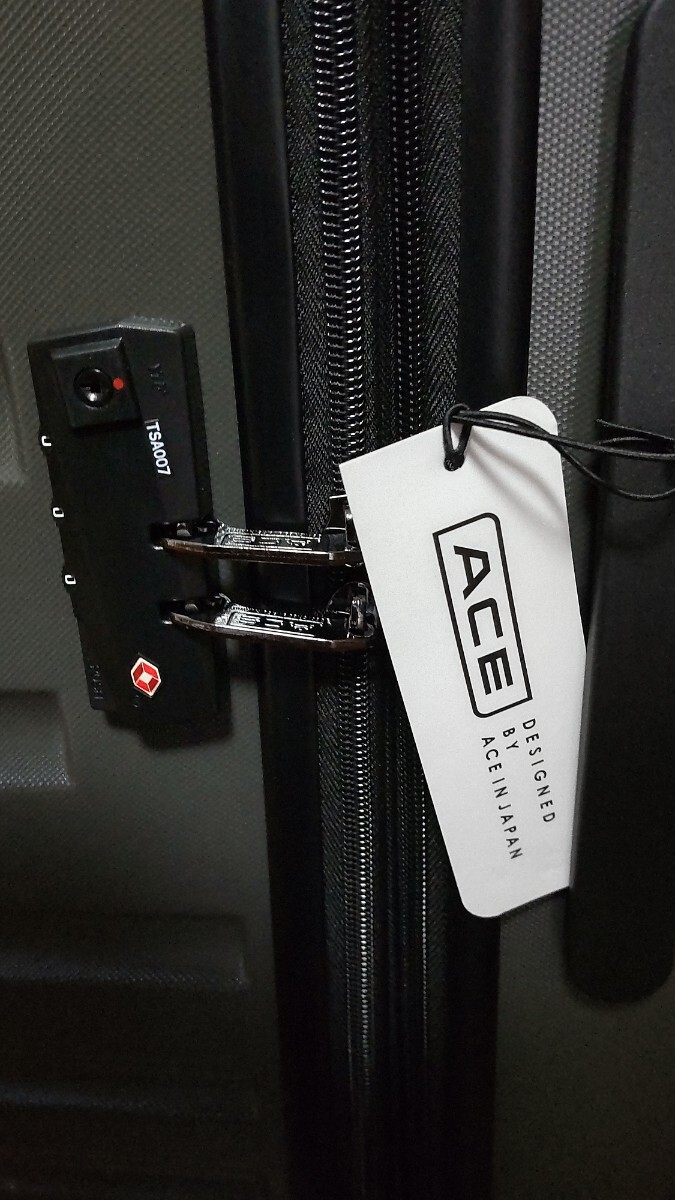 新品 未使用 ACE エース 大型 スーツケース 90L 111L グレー Lサイズ 大容量 10～14泊 ダイヤルロック式 TSロック マチ拡張機能付き_画像4