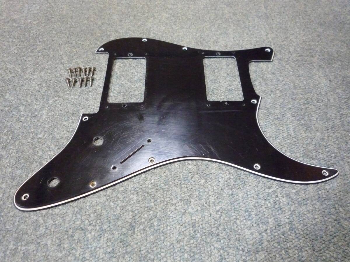 1985年製 FERNANDES FST-85 ST用 Pickguard Black 3PLY 2H 11点留め フロイドローズ用 フェルナンデス ストラトタイプ ピックガード FRT用の画像2