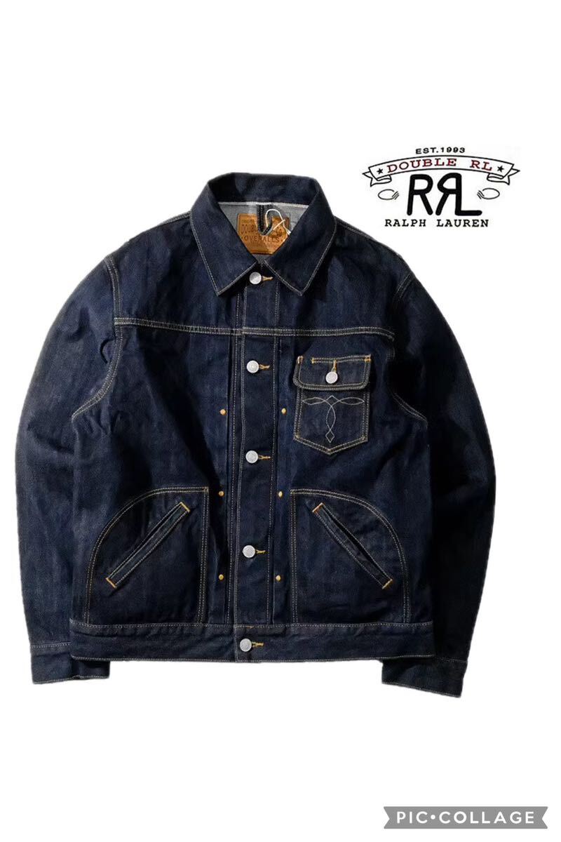 【美品】RRL ダブルアールエル トラックデニムジャケット_画像1