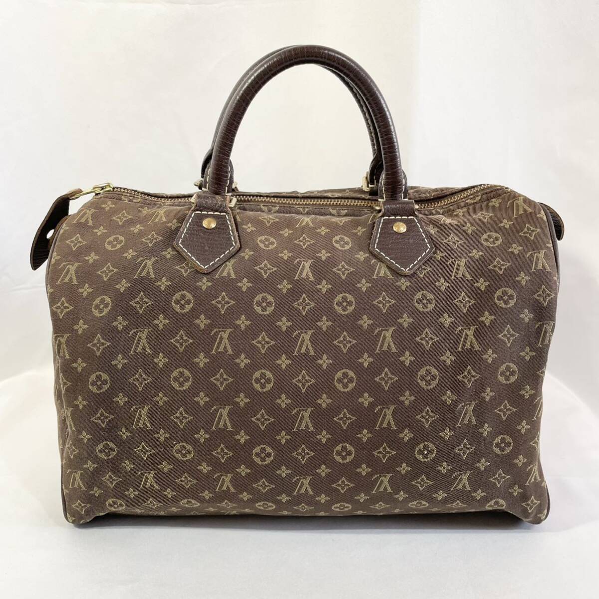 【美品】 正規品 ルイヴィトン LOUIS VUITTON モノグラム ハンドバッグ スピーディ ミニラン イディール 鞄 かばん ブラウン 茶色 ボストン