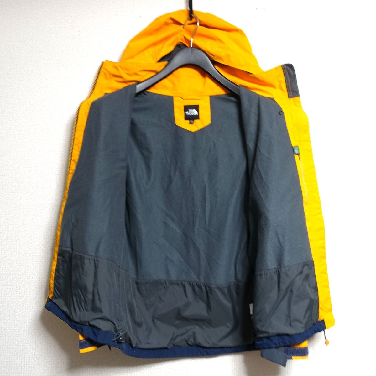 THE NORTH FACE ノースフェイス ハイベント マウンテンパーカー メンズ XSサイズ 正規品 イエロー ネイビー A4797_画像3